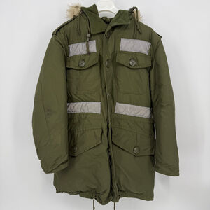 VTG PEERLESS GARMENTS Military Field Jacket Men Parka Olive Green size XS